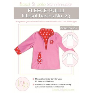 Papierschnittmuster lillesol basics No.23 Fleece-Pulli Gr. 80 - 164
